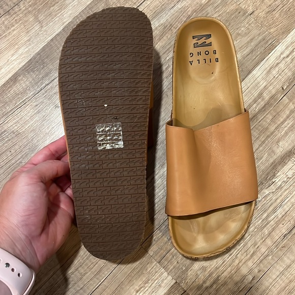 Billabong platform sandals size 8 brown tan - Picture 3 of 4